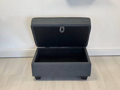 Naples Storage Ottoman Grey Chenille