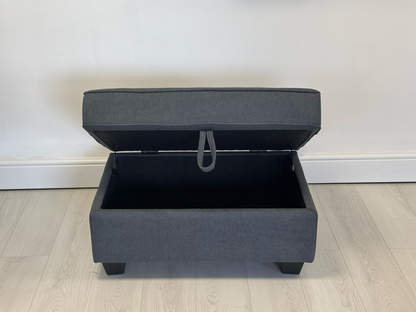 Naples Storage Ottoman Grey Chenille
