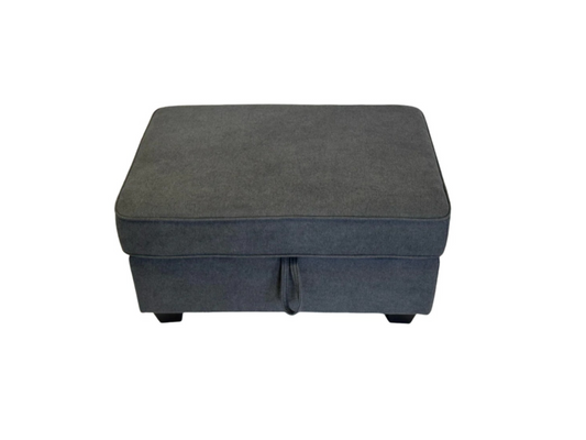 Naples Storage Ottoman Grey Chenille