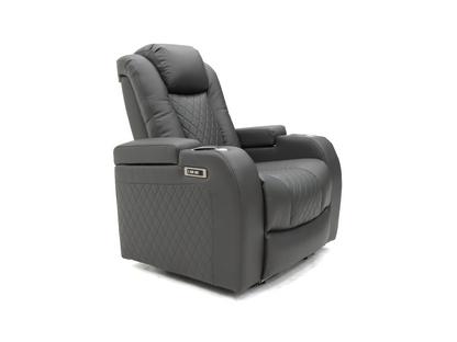 Tech 8 Smart 3+2+1 Electric Recliner Sofa Set Grey Aire Leather