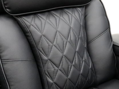 Tech 11 Smart Electric Recliner Armchair Black Aire Leather