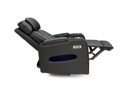 Tech 11 Smart 3+2+1 Electric Recliner Sofa Set Black Aire Leather