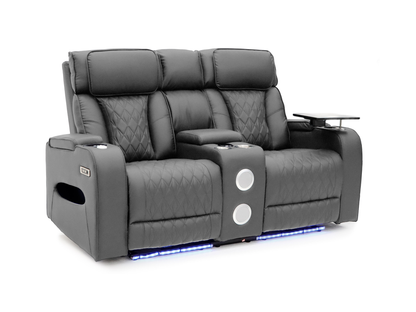 Tech 11 Smart Grey Electric Recliner Sofa Set 3+2+1 Aire Leather