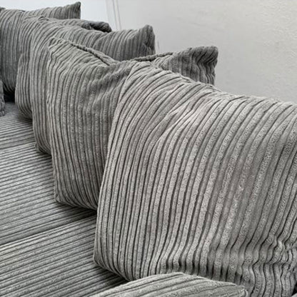 Dylan Jumbo Cord Corner Sofa Grey