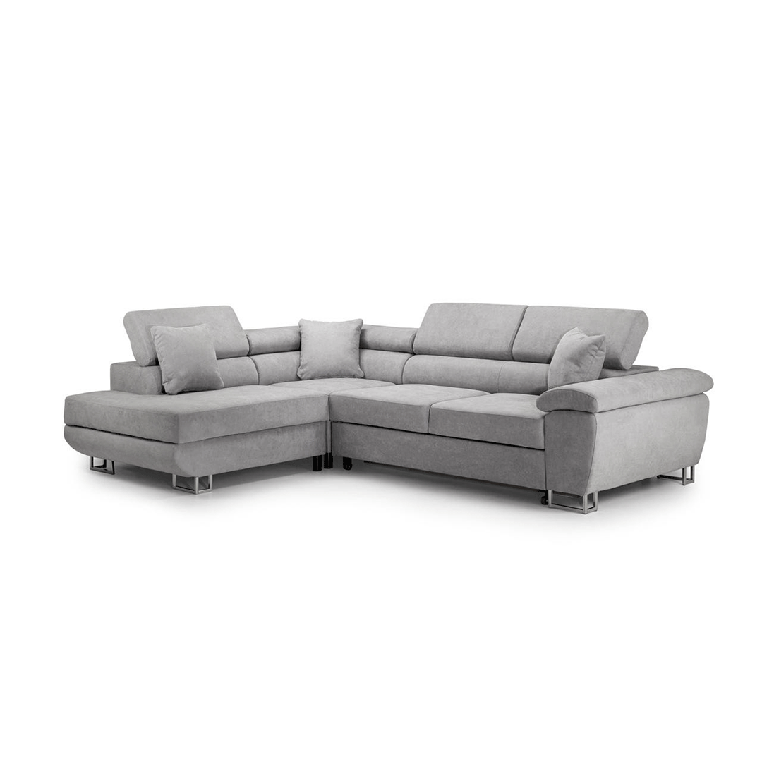 Anton Sofa bed Corner Sofa Bed With Storage Box Grey
