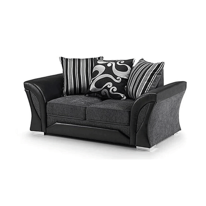 Amazing Sofas 3+2 SHANNON FARROW LARGE SOFA CHENILLE FABRIC GREY (GREY BLACK). Fire resistant as per British Standards, foam filled seats for comfort