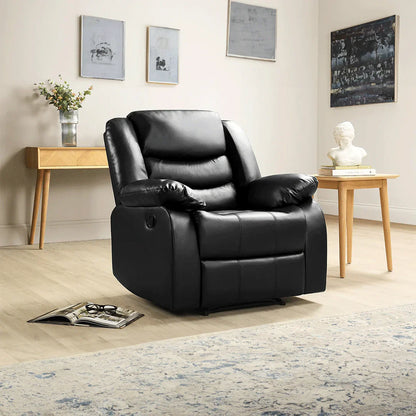 MNS Roma  Leather Recliner Sofa Arm Chair (Black/Grey/Brown)