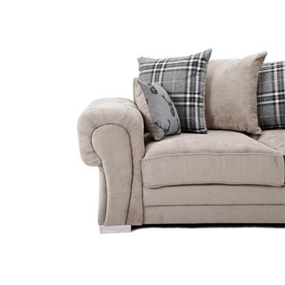 VERONA SCATTER BACK 3 SEATER SOFA MINK