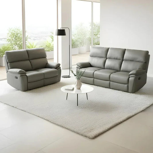 Valencia Leather 3+2 Recliner with cupholders and bluetooth speaker system