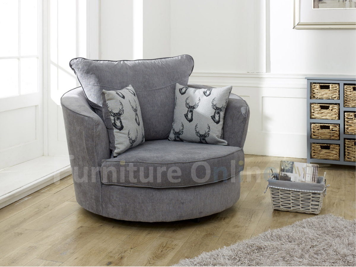 Vegas Swivel Chair Grey