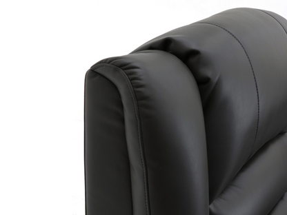 Vinson 3 Seater Electric Recliner Sofa  Black Aire Leather