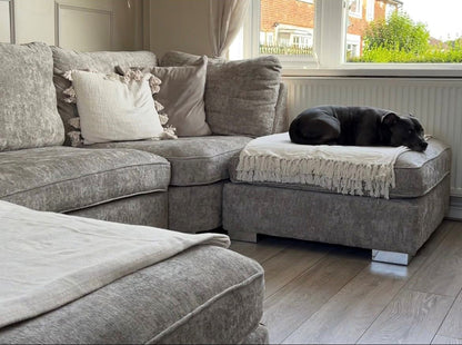 Brixton U Shaped Sofa Silver