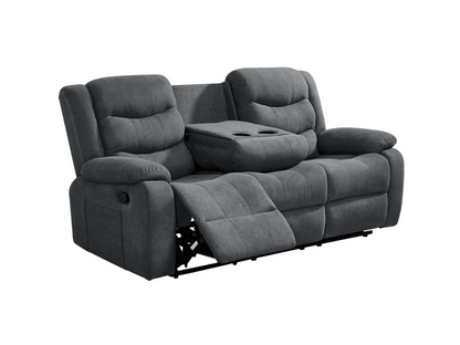 Sorrentino Recliner Sofa Set 3+2 in Grey Chenille Fabric