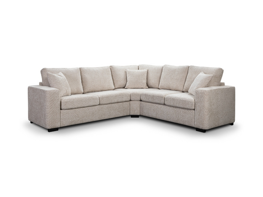 Chestnut Corner Sofa Bed Cream Fabric