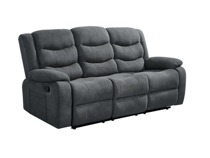 Sorrentino Recliner Sofa Set 3+2 in Grey Chenille Fabric