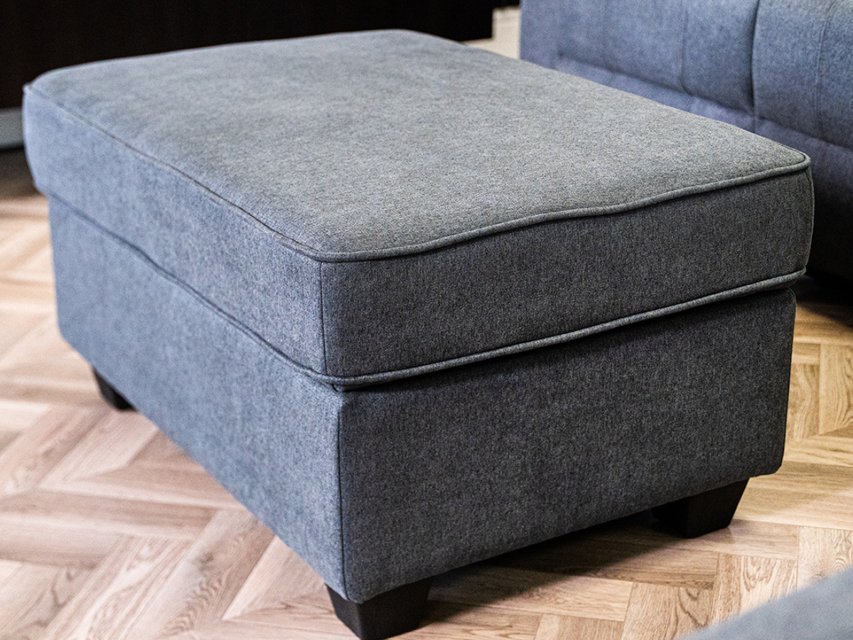 Sorrentino Storage Ottoman Grey Chenille