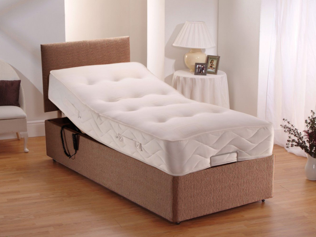 Sleepadjusta Heavy Duty Electric Adjustable Bed with Pocket Mattress and Headboard User Weight up to 25 Stone