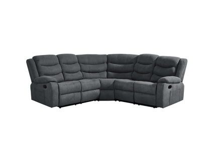 Sorrentino Corner Recliner Sofa in Grey Fabric