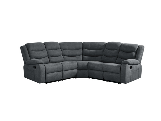 Sorrentino Corner Recliner Sofa in Grey Fabric