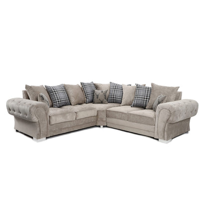 Verona Milk Corner Sofa - Soft Fabric Scatter back Cushions-Sofa For Sale-2C2 Large Couch-sofa set for living room- sofas for living room